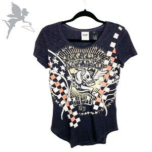 HARLEY-DAVIDSON Fitted Moto Skull GraffitiTee